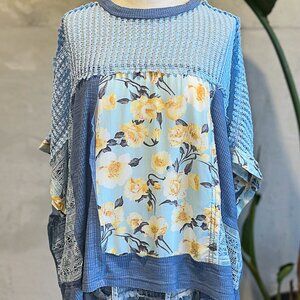 POLT round neck, sleeveless, oversized fit top in rib with raw edge